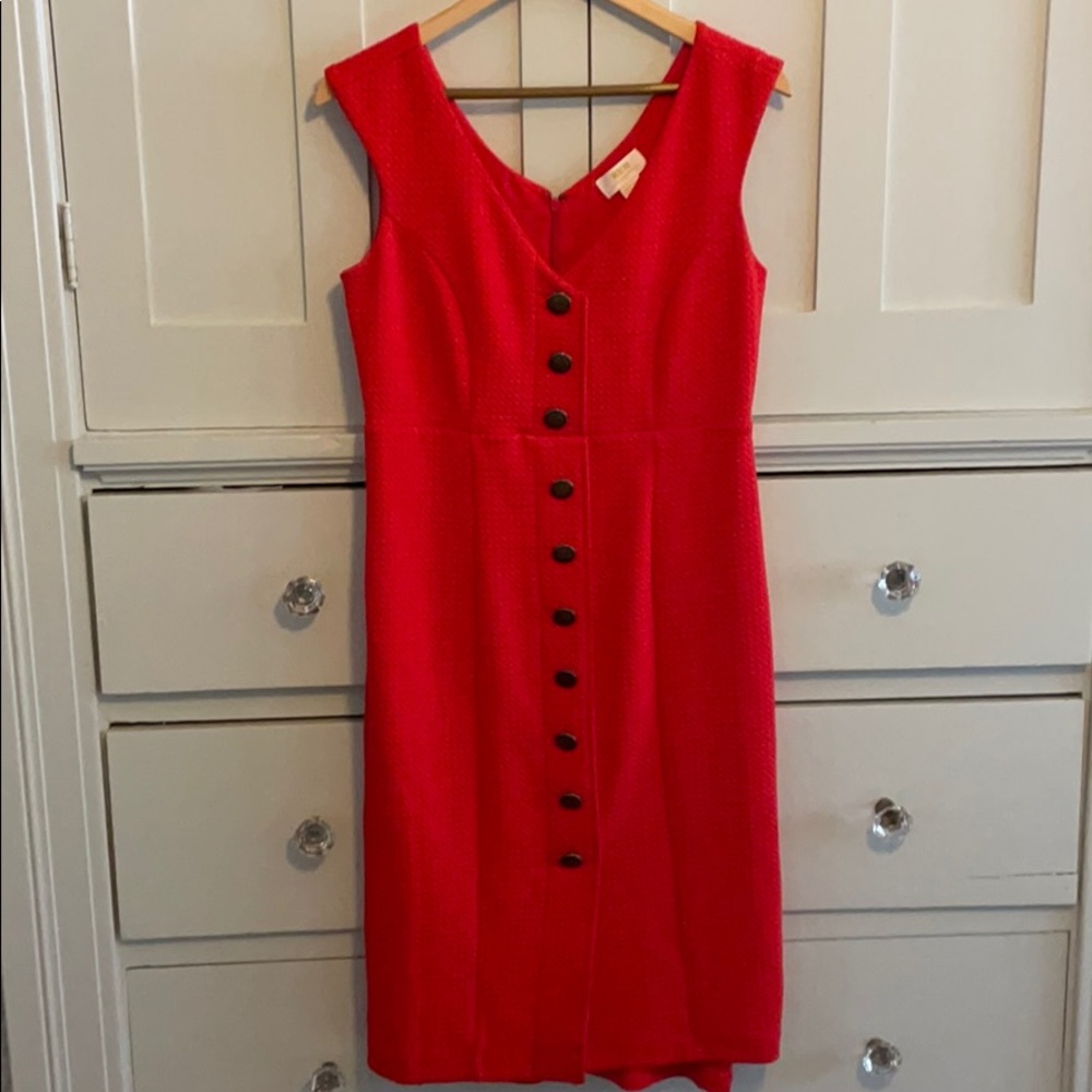 Anthropologie Cozy Red Dress Size M